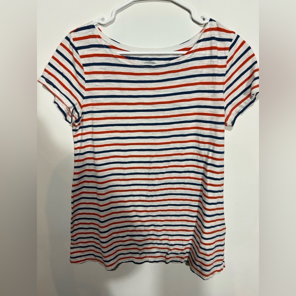 Old Navy Red and Blue Striped Maternity Shirt